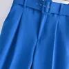 Calças femininas Unizera 2024 Moda de inverno Moda versátil Cintura alta casual com cinto e pés pequenos