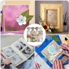 Chzimade 12sheets Vintage Flower Scrapbooking Material Paper Pass