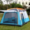 8-12 People Family Portable Party Instant Cabin Tält Beach Awising Shelter Two Room 150d Oxford PU1500 Rainproakt Tente Camping