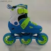 Patins em linha patins crianças 3*90mm de velocidade de velocidade em linha Eur Tamanho 28-39 Racing de rua ajustável Crianças de patinação grátis Patines de treinamento Y240410