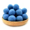 Round Wool Felt Balls for DIY, 100% Wool Pompoms, Handmade Sewing Craft for Home, Girls Room, Wedding Decor, No Foam, 10PCs