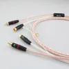 High Purity 7N OCC 2RCA to 2RCA Grounding Y Plug LP Audio Phono Tonearm Cable with Ground Wire Phone Cable Audio Line
