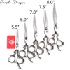 1Set 5,5 "6" 7 "7,5" 8 "440c собачьи ножницы Прямые ножницы Thinninng Shears Pets Set Set Professional Grooming Ncissors Z9006