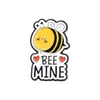 Cartoon Bee Animal Ematel Pin I Bee Leaf in You Bee Mine Couple Brooches Badge Badge Badge Gifts