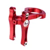 Cykelvattenflaskmontering Adapter Cykelstyrning Säte Post Bottle Cage Clamp Aluminium Alloy Double Kettle Adapter Cage