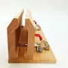 Кожаные ремесленные ручные строчки зажимать на рабочем столе Горизонтальный деревянный зажим для кожаного ремня Шеть DIY Clip Corse Stitching Pony