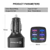 USLION 75W Car Charger Quick Charge 3.0 6 Ports USB Charger For iPhone 13 12 Pro Samsung Xiaomi Portable Mobile Phone Charger