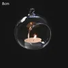 1pcs Asma Tealight Tutucu Cam Orb Terrarium Cam Küre Mum Tutucu Şamdan Düğün Bar Dekoru