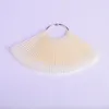 50PCS Black/Natural/Transparent Nail Art Practice Display Tools False Nail Tips Fan Shape Polish UV Gel Showing Tools