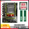 Płyty główne x79 Pro Placids Zestaw M.2 Intel Xeon E5 2670 Płyta główna i procesor z 2*8 GB DDR3 Pamięć 1600 MHz SATA dla komputera Gamer