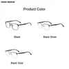 Sunglasses Frames Vision Optimal Men Browline Square Ultra Light Pure Titanium Frame Optical Prescription Anti Blue Glasses 2024