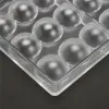 24 Half Ball Clear Hard Chocolate Mold Diy Fondant Tool Baking Polykarbonat PC Candy Maker Cake Mousse Mold Drop Shipping
