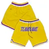 Shorts da basket personalizzati Nome ricamato per uomini/bambini Casual hip hop sciolto indossando una cerniera in tasca del respiro regalo sportivo