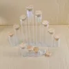 24Pcs 10ml/15ml/25ml/30ml/35ml/40ml/45ml/50ml/55ml/60ml/80ml Small Glass Bottles with Cork Stopper Test Tube Glass Jars Vials