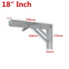 2PCS 8-20 Inch White Triangle Folding Angle Bracket Adjustable Wall Mounted Durable Bearing DIY Home Table Bench Shelf Bracket