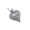 Heart Lovers Lab Diamond Pendant Real 925 STERLING SILP PARTY PENDANT PENDANTS Collier pour femmes Bijoux de charme nuptiale 210304O