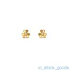 Seiko Edition Top Brand Vancefe Earrings High Quality White Gold Plated 18k Genuine Gold Four Leaf Clover Earrings White Designer Brand Logo Engrave Earring