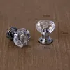 10pcs Diamond Shape Crystal Glass Boutons et poignées Dather Drawer Cabinet Cabinet Cabinet Handle Handle Handle