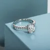 Bandringen Anujewel 2 Oval Cut D-Color Mosonite Ring 18K GOUD VERPLAATSEN 925 Sterling Silver Engagement Wedding Ring Groothandel J240410