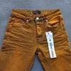 Pantaloni femminili 2024 marchi viola jeans pantaloni in peplo di marea vintage