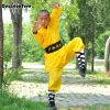 2023 Kids 남자 남자 남자 킥 권투 유니폼 shaolin 무술 세트 중국 쿵푸 전통적인 wushu 슈트 공연 customes