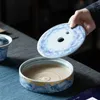 Boutique retro blauwe en witte keramiek Gaiwan Chinees Handgemaakte huishouden PUER Kung Fu Tea Set Tea Ceremonie Accessoires Drinkware