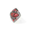 Hip Hop Vintage Red Drip Eye Casting Ring Cool Män pekfingerring