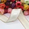5 jardas/lote 10mm/25mm/38mm Glitter Rose Gold Edge Grosgrain and Satin Ribbons embalagem de presentes DIY materiais artesanais YM18011301