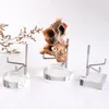 Decorative Figurines 1Piece Acrylic Display Stand Rack Round Base For Minerals Rocks Stones M