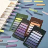 120 ark/pack gradient färg klibbig anteckningsstygn anteckningsblockar söta memo pad diy kawaii stationer studentdagbok leveranser