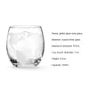 250 ML Whiskey Glass Etched Globe Glass for Vodka Rum Scotch Glass World Map Rocks Glass for Gifts