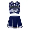 Frauen japanische Schulmädchen Cosplay Uniform Mädchen sexy Dessous Gleeing Cheerleader Kostüm Set Cheerlead Halloween Kostüm Femme