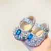 Кроссовки 1116 см высококачественных девочек -девочек Первые ходьбы на день рождения Twinkle Crystal Soft Toddler Shoes для осени 03 -й младенцы.