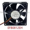 Pads Original 100% Working EFB0812EH F00 FOO 8025 8CM 80MM DC 12V 0.42A 3pin Computer Fan