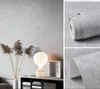 American Pure Plain Color Cement Grey Papel de parede industrial De decoração de casa impermeável da sala de estar da sala do quarto Rolinhos de papel de parede