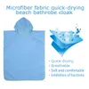 ZipSoft Microfiber Quick Dry Mudança Poncho com capuz para Swim Beach Surf Poncho Compact Compact Toalha com capuz de roupa leve