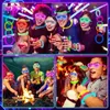 Led Rave Toy 12-164Pcs Light Up Party Favors LED Glow Glasses Bright Glow Sticks Finger Lights LED Lights Hair Barrettes for Glow Party 240410