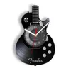 Acustic Guitar Wall Art Wall Clock Musical Strument Musical Home Interior Decor decorazioni da parete in vinile Orologio da parete Rock N Roll Musical Gift