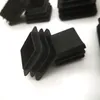 10 st svart plast fyrkantiga bord fötter cap slang insats pluggar hål täcker anti slip möbler stol bengolvskydd heminredning
