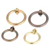 Dreld 1PC Vintage Messing Hardware Schubladen Schrank Schrankküchenmöbel Griff Antique Bronze -Tür Ring -Zugknöpfe 40 mm 50 mm