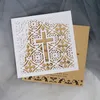 10/20 / 30pcs Christian Cross Invitations Carte Laser Coup Invitations de mariage Cartes de vœux