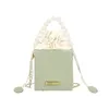 New Pearl Portable Women Handbag Box Square Bag Drawstring Korean Crossbody Shoulder Bag Small Women Messenger Sac petite fille