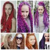 Mtmei Hair Zizi Braids Hair 28 "48strands Syntetyczne szydełko warkocze zielone fioletowe różowe blond szare pudełko włosy na codzienne imprezę