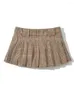 Skirts Chu Sau Beauty 2024 Women Fashion Preppy Style Plaid Print Pleated Mini Skirt Sexy Low Waist Chic Y2k Super Short