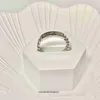 Anéis de designer de primeira classe para feminino Tifancy 925 Corpo inteiro Pure Silver Ring Fashion Edition Edition Unissex Ring Original 1: 1 com logotipo real