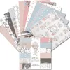 Com o pacote de papel de scrapbooking de estilo de amor de 24 folhas, almofada de fundo artesanal artesanal artesanal