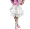 Old kids double falbala skirts 2024 summer big girls elastic waist princess skirt fashion children clothing Z7624