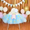 Pembe kabarık yüksek sandalye tutu etek, doğum günü partisi dekorasyonu, erkekler ve kızlar, bebek lehine, parti malzemeleri