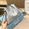 Кожаная мини -шнурки для женской кросс -тота Tote Lucky Bags Loeew Buckte Cloud 2024 Fashion Soft Flamenco Designer Desiger Bag Totes Flamenco 0zre