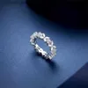 High End Vancefe Designer Pierścienie dla kobiet w pełnym kręgu kwiatowy mały pierścień diamentowy dla damskiej Basic Diamond Ring S925 Starszy marka projektant biżuterii